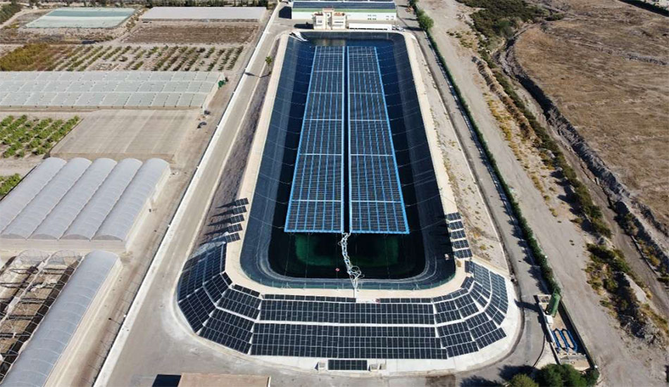 planta solar flotante para bombeo solar